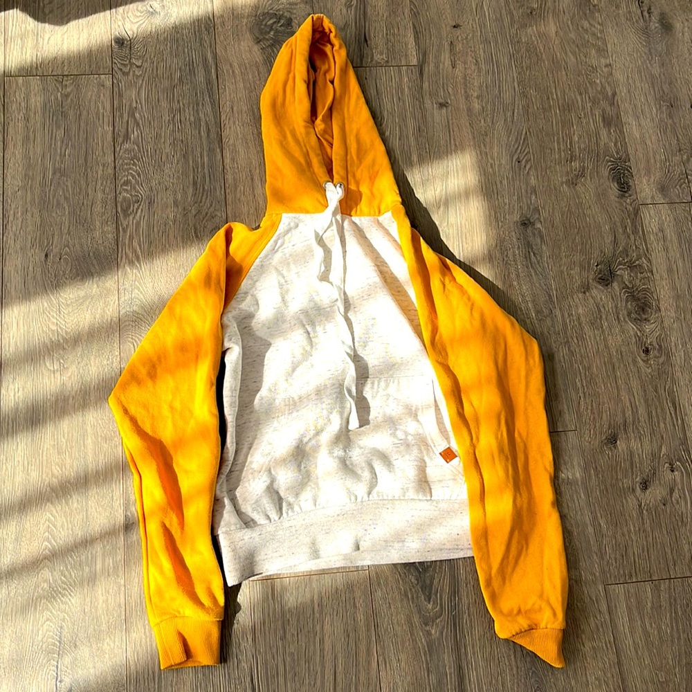 Kids yellow and grey and white sweatshirt